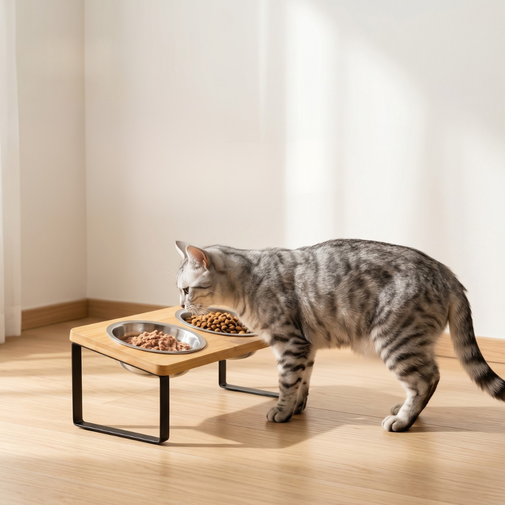 CatEat - Ergonomischer Napf für eine natürliche Fressposition und weniger Belastung für Nacken und Rücken